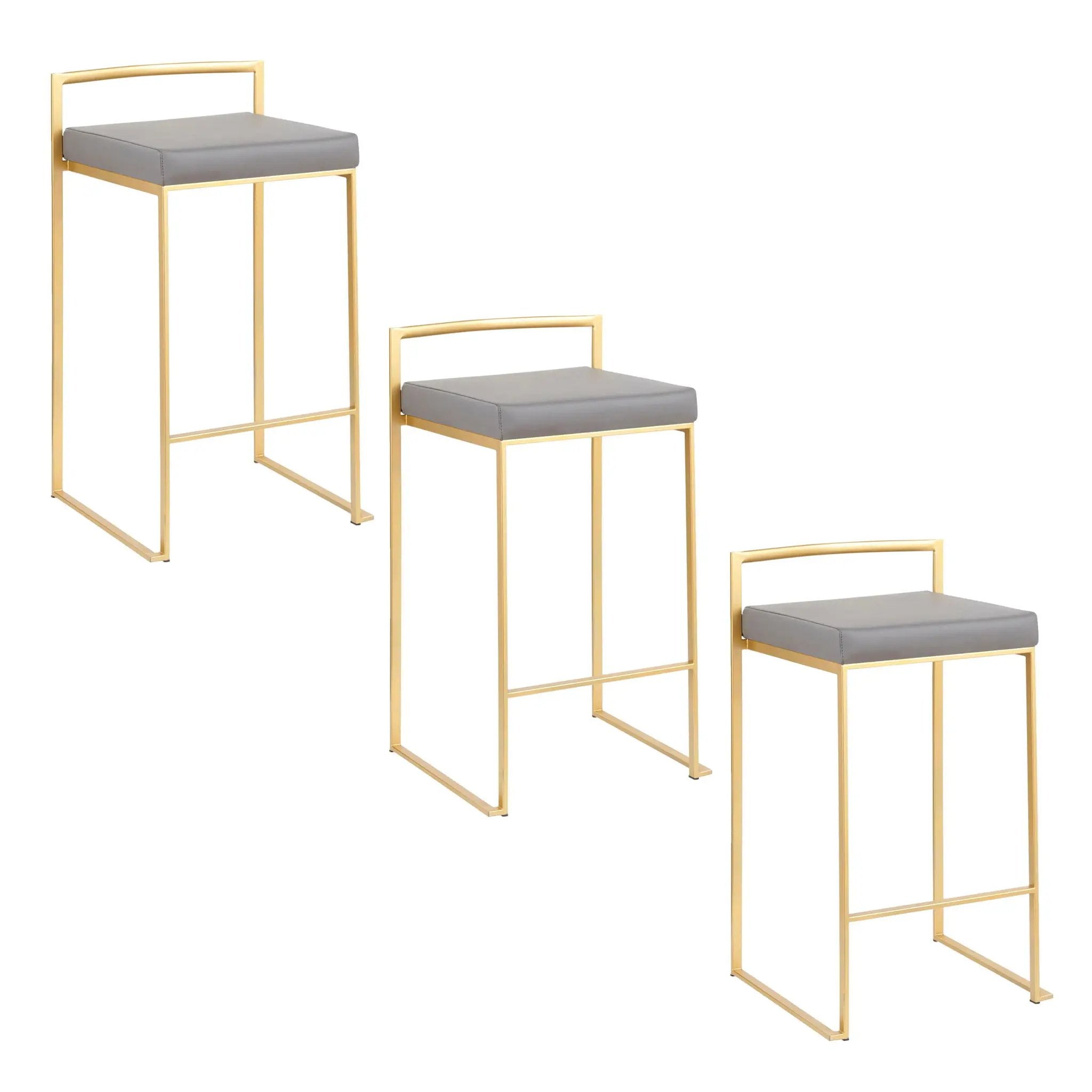 Fuji - Contemporary / Glam Design Counter Stool (Set of 2) by HouseOfZazla