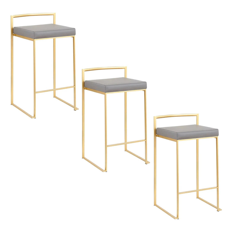 Fuji - Contemporary / Glam Design Counter Stool (Set of 2) by HouseOfZazla