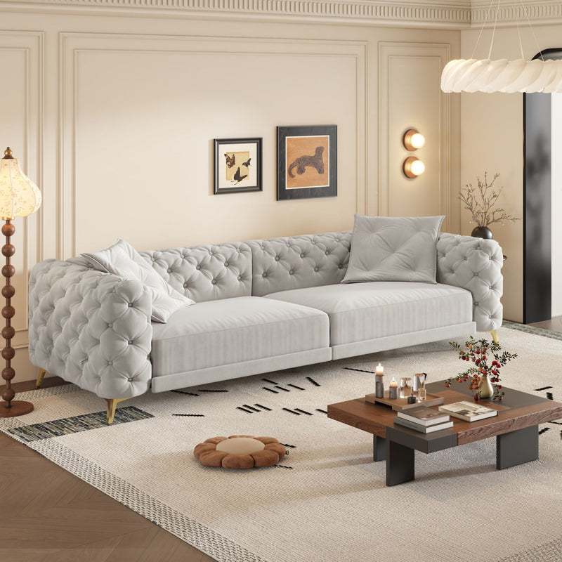 3 In 1 Convertible Sleeper, Deep Seat Pull Out Sofa Bed, Button Tufted by HouseOfZazla