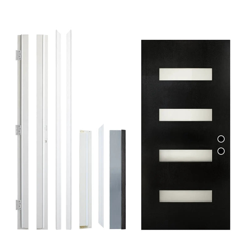 36 x 80 FRP Entry Door Slab with Frosted Glass by HouseOfZazla