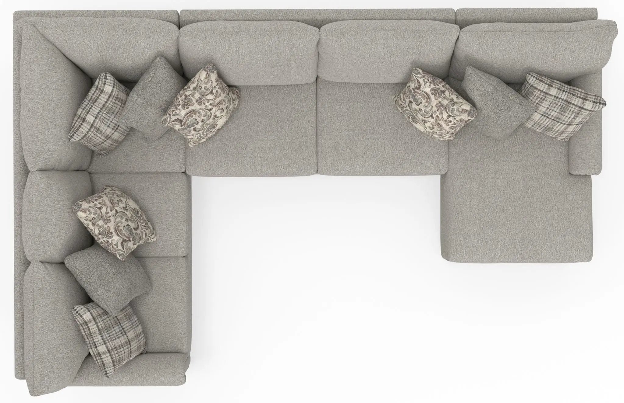 Livingston - Sectional With Comfort Coil Seating And Accent Pillows Included by Unique Piece Furniture