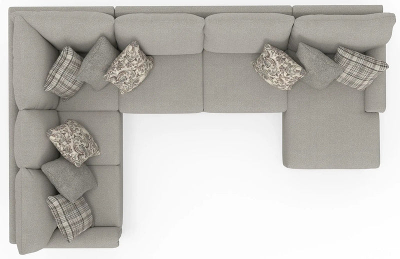 Livingston - Sectional With Comfort Coil Seating And Accent Pillows Included by Unique Piece Furniture