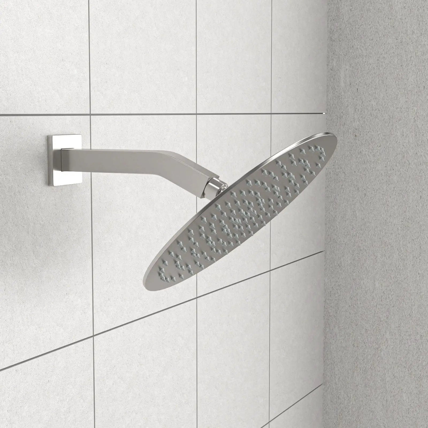 Elegant 6" Shower Arm With Flange, Stainless Steel Construction For Rain Shower Heads by HouseOfZazla