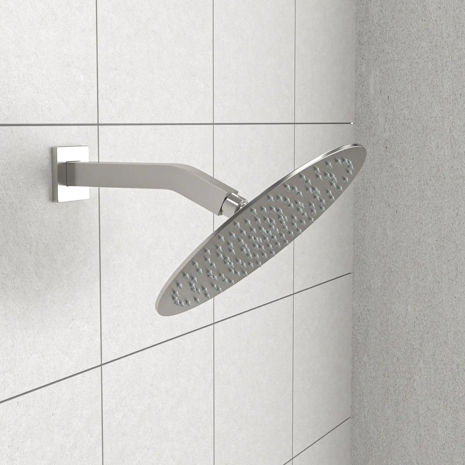 Elegant 6" Shower Arm With Flange, Stainless Steel Construction For Rain Shower Heads by HouseOfZazla