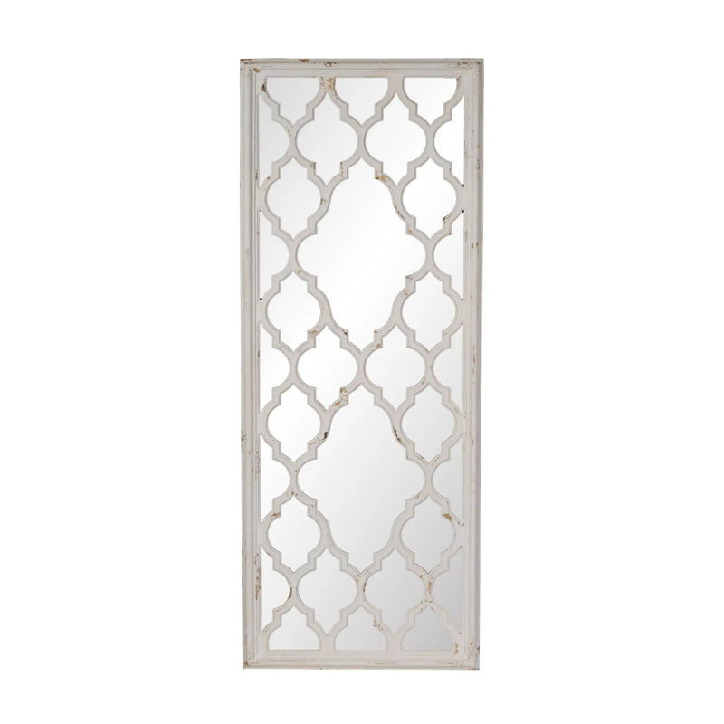 Distressed Floor Mirror, Full Body Mirror For Bathroom Bedroom Living Room - White by Unique Piece Furniture