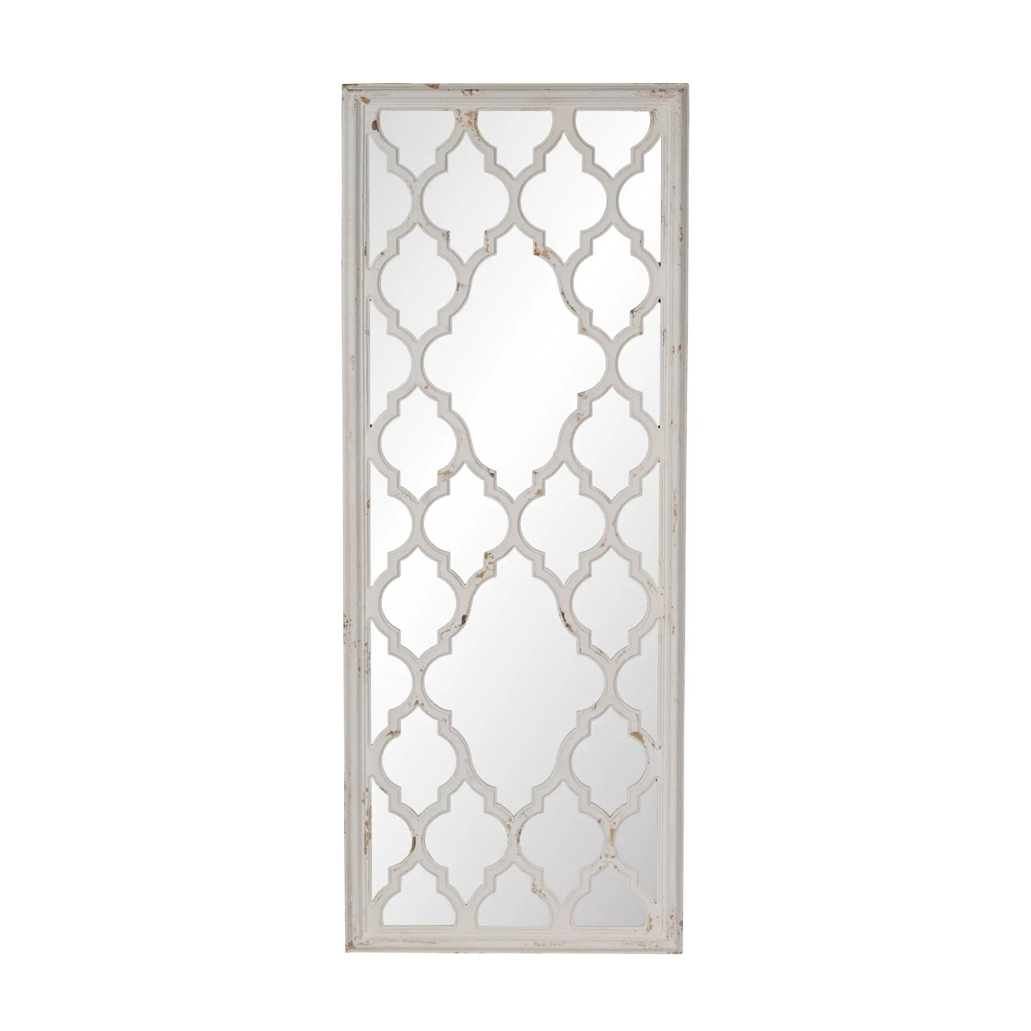 Distressed Floor Mirror, Full Body Mirror For Bathroom Bedroom Living Room - White by HouseOfZazla