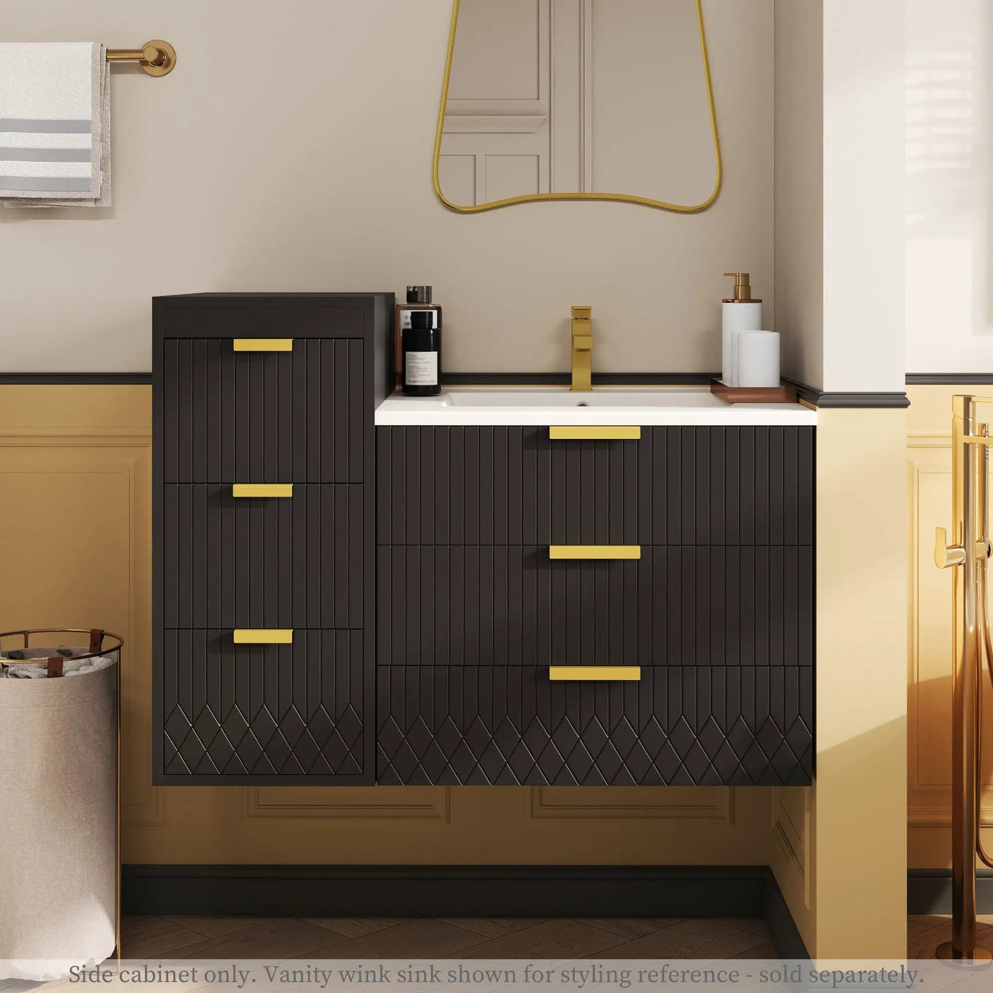 Modern Wall Mounted Floating Cabinet With Drawers For Bathroom by Unique Piece Furniture