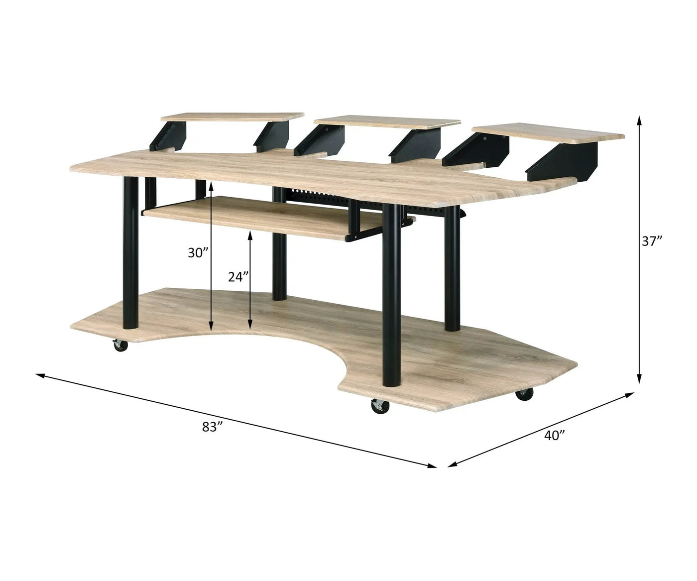 Eleazar - Music Recording Studio Desk - Wood by Unique Piece Furniture