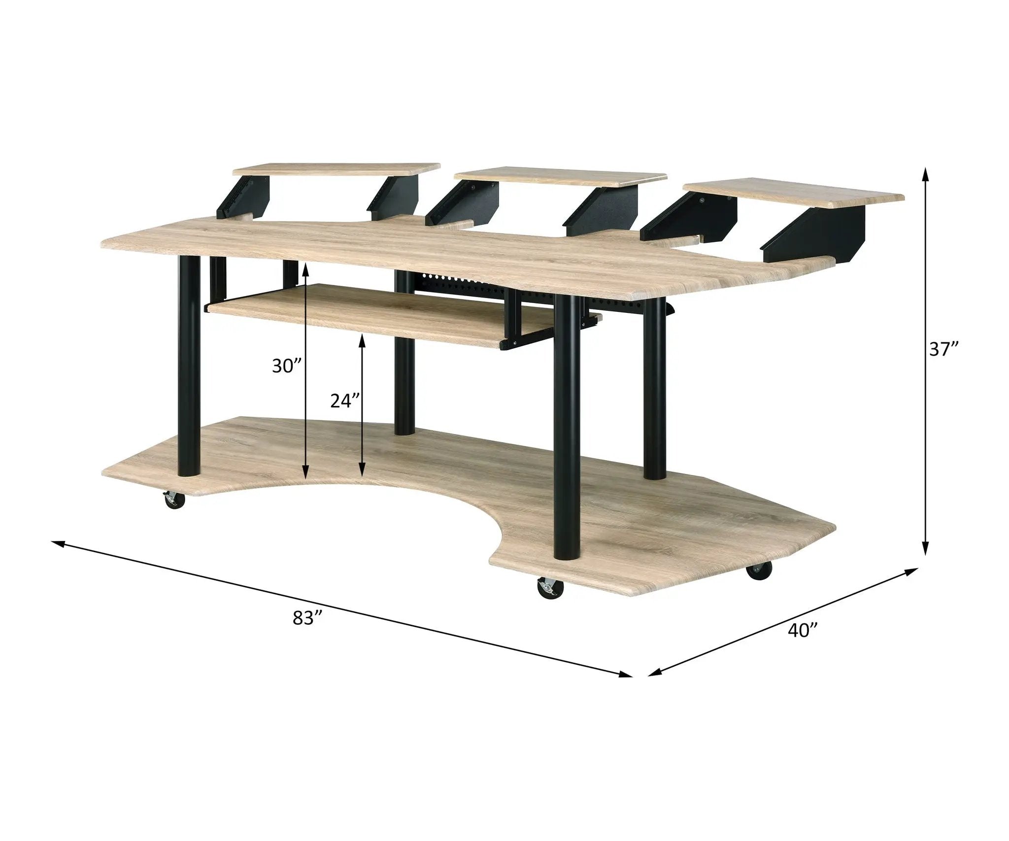 Eleazar - Music Recording Studio Desk - Wood by Unique Piece Furniture