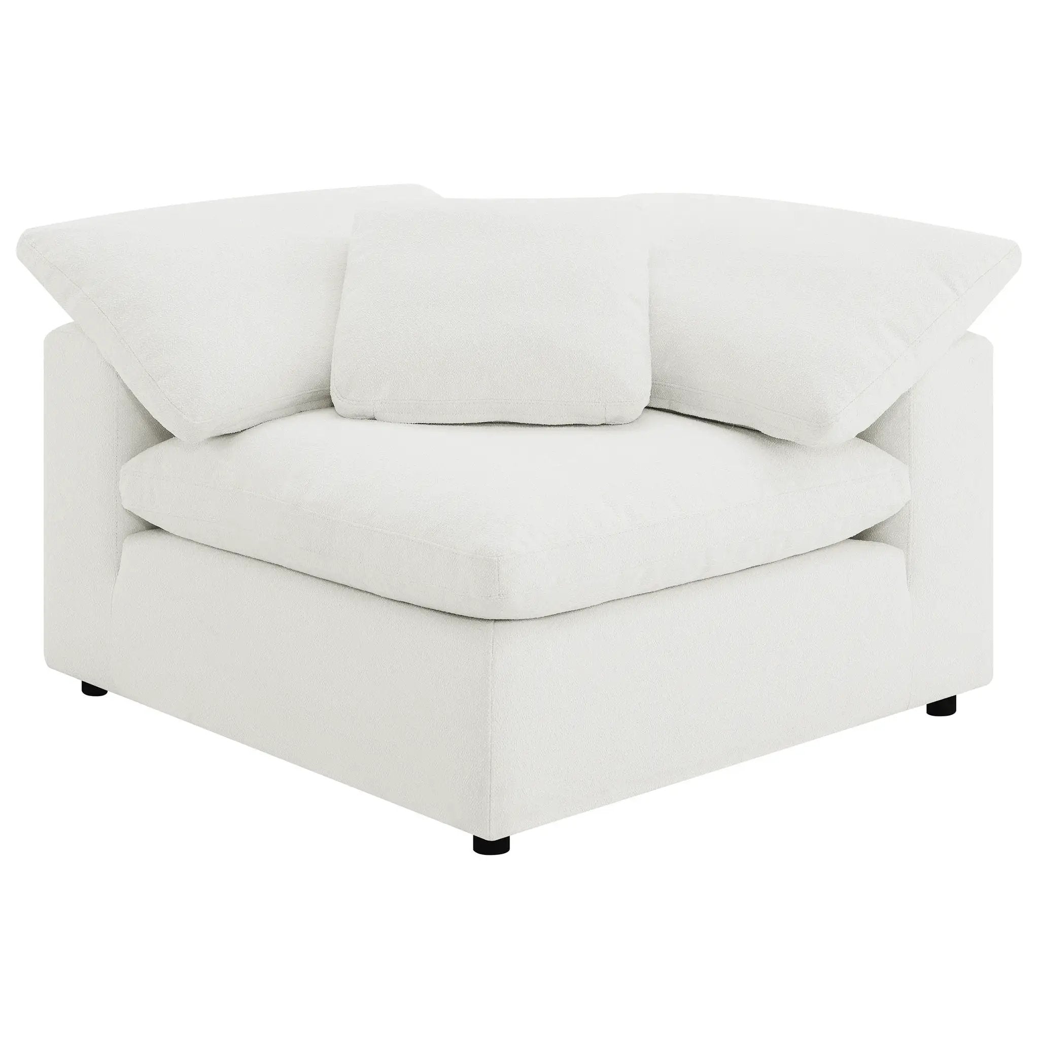Raleigh 6-piece Boucle Upholstered Modular Sectional Ivory by Unique Piece Furniture