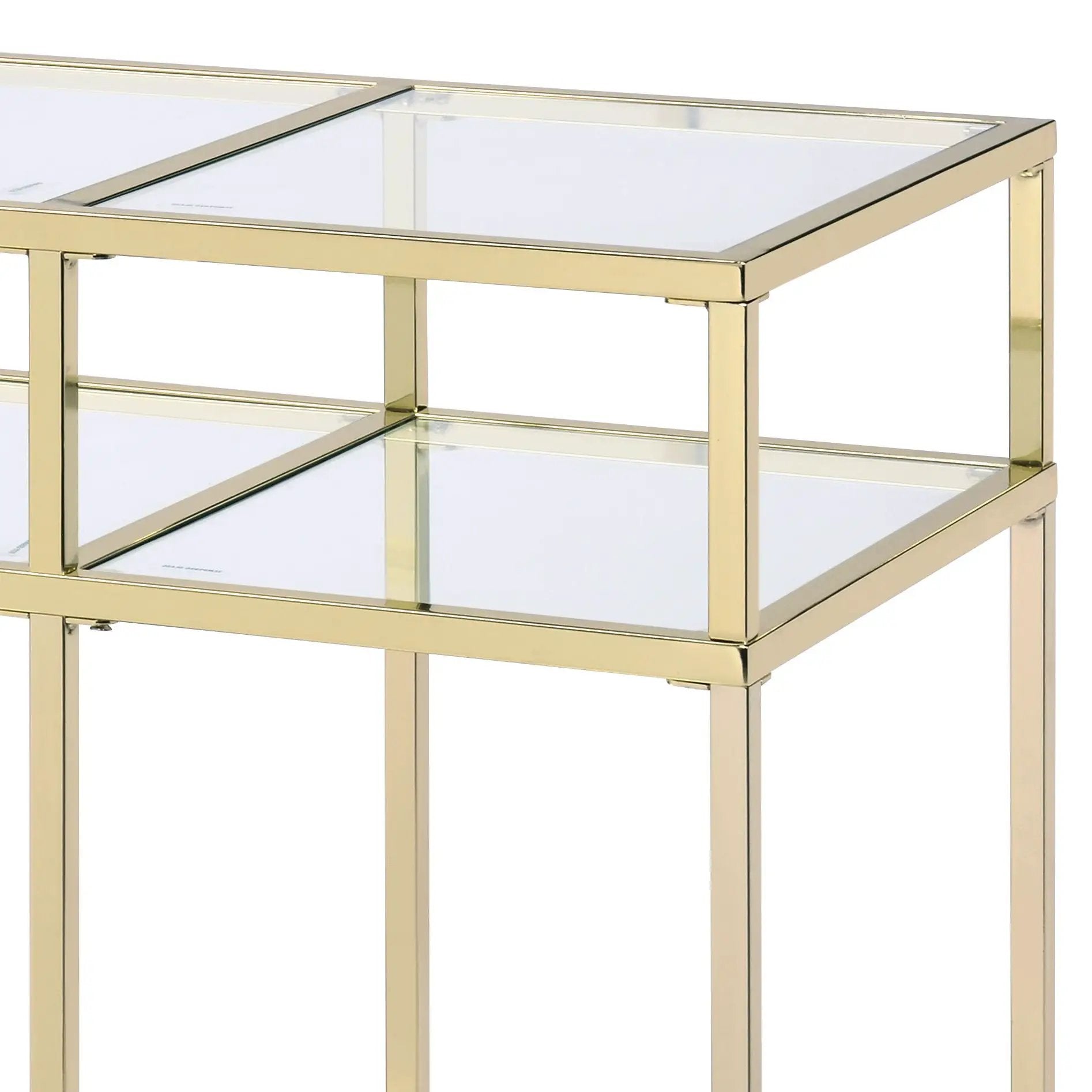 Uchenna Clear Glass & Metal Table by HouseOfZazla