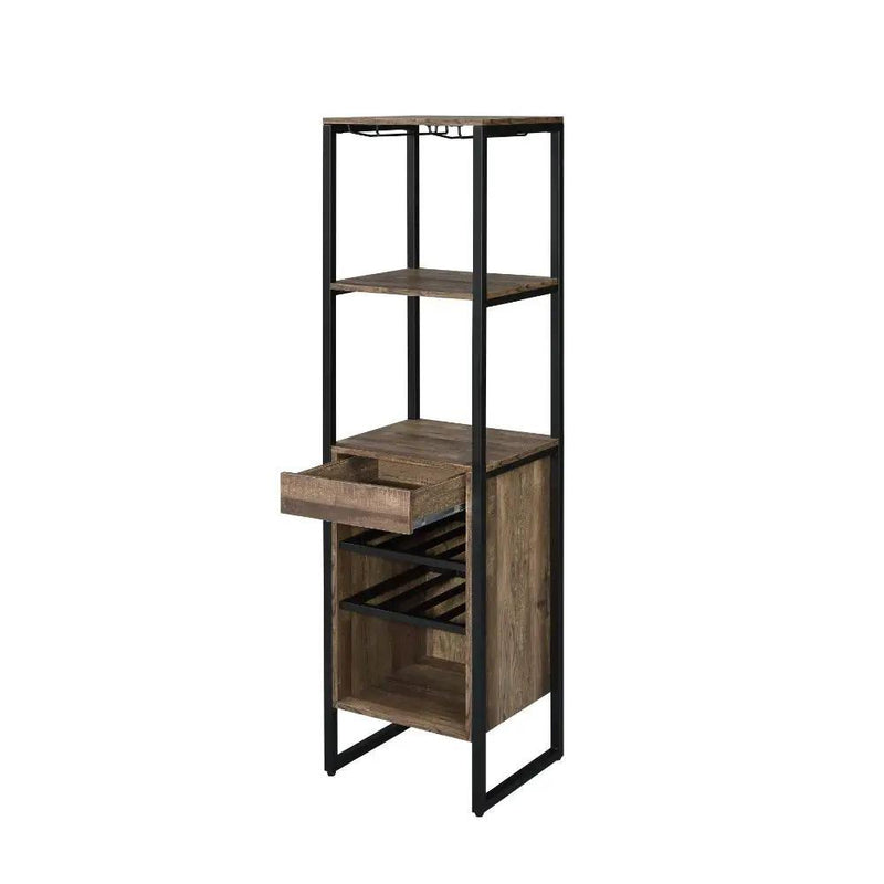 Narik - Wine Rack - Weathered Oak by Unique Piece Furniture