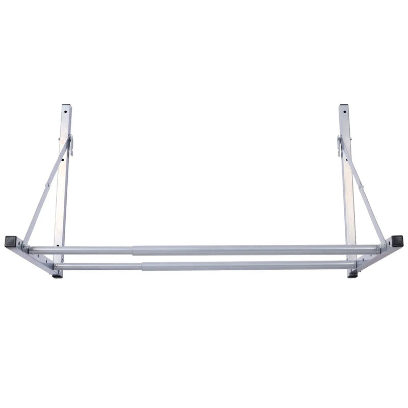 Wall-Mounted Folding Tire Storage, 30.5 To 50.5" Wide, Supports 300 Pounds - Silver by HouseOfZazla