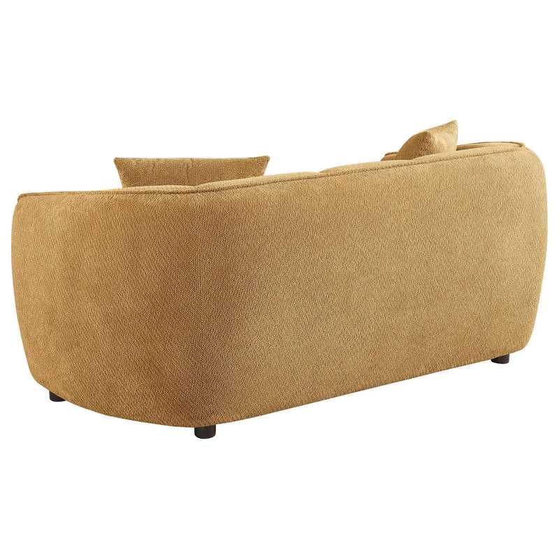 Aleisha 2-piece Chenille Upholstered Sofa Set Mustard Yellow by Unique Piece Furniture
