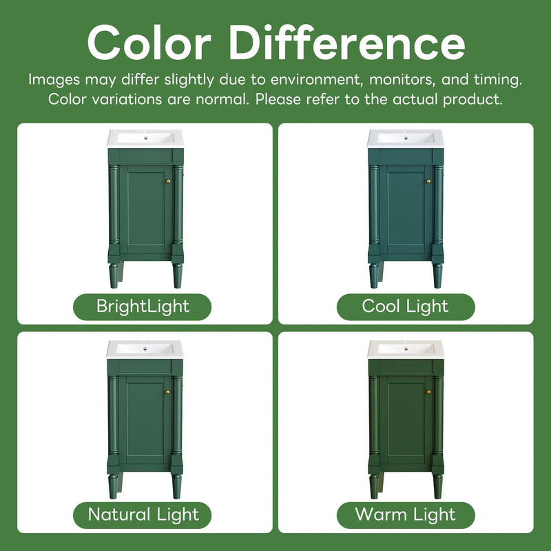 18" French Style Bathroom Cabinet with Storage by HouseOfZazla