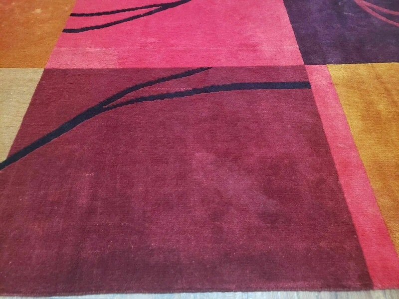 8' X 10' Tibetan Nepal Art Deco Hand Knotted Wool Rug Modern Contemporary Nice by Jewel Rugs