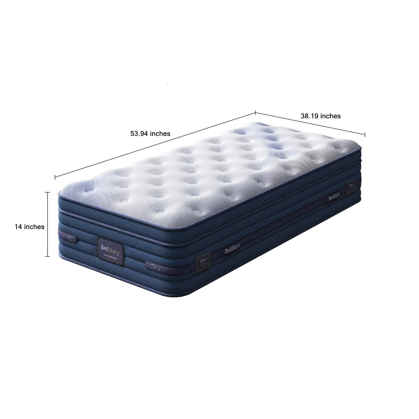 Bedstory Spine Align Pro 14" Twin Firm Pressure Relieving Cooling Hybrid Mattress by HouseOfZazla