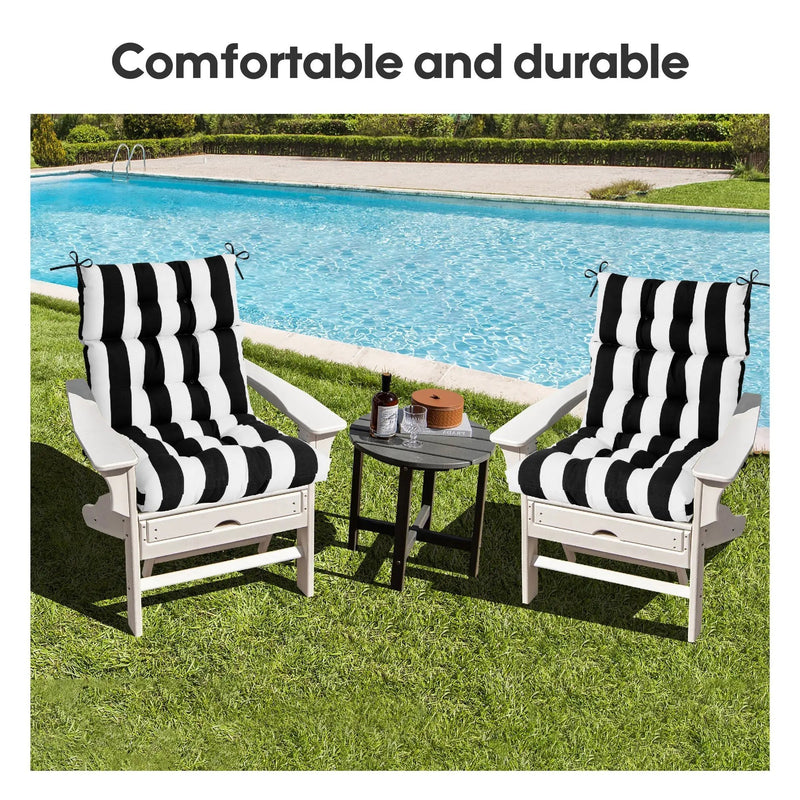 2-Piece High Back Patio Chair Cushion Set by HouseOfZazla