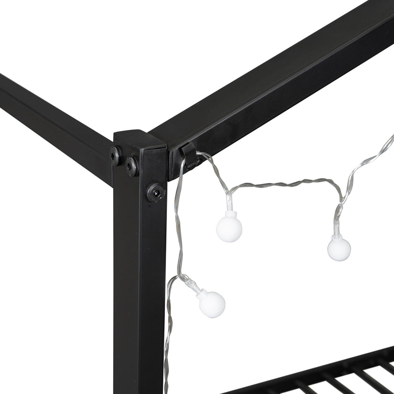 Bed House Frame With Shelves And Lights by HouseOfZazla