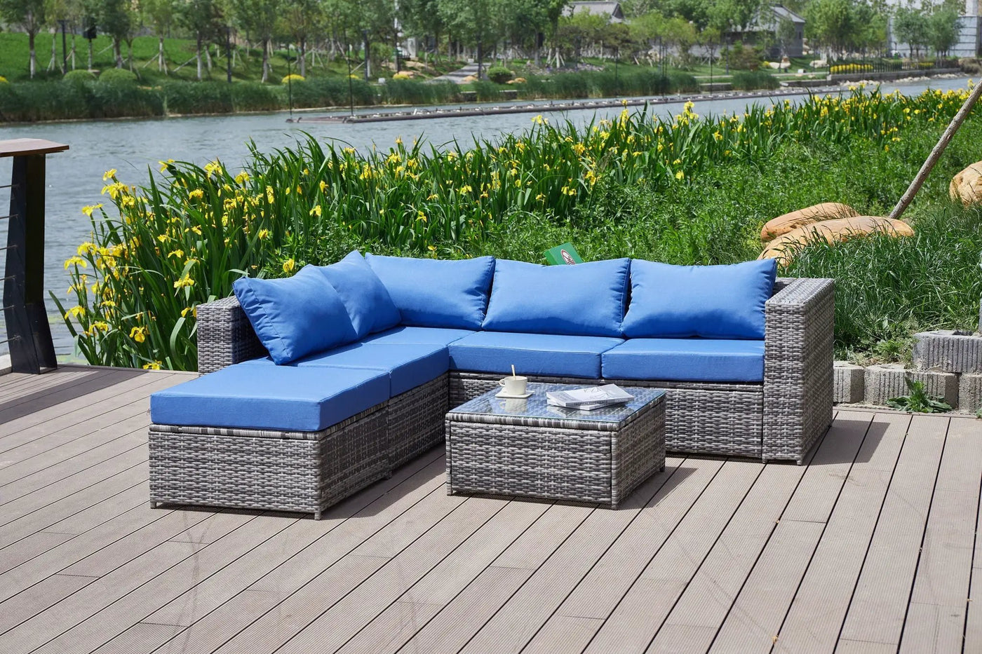 Patio Sofa With Cushions by HouseOfZazla