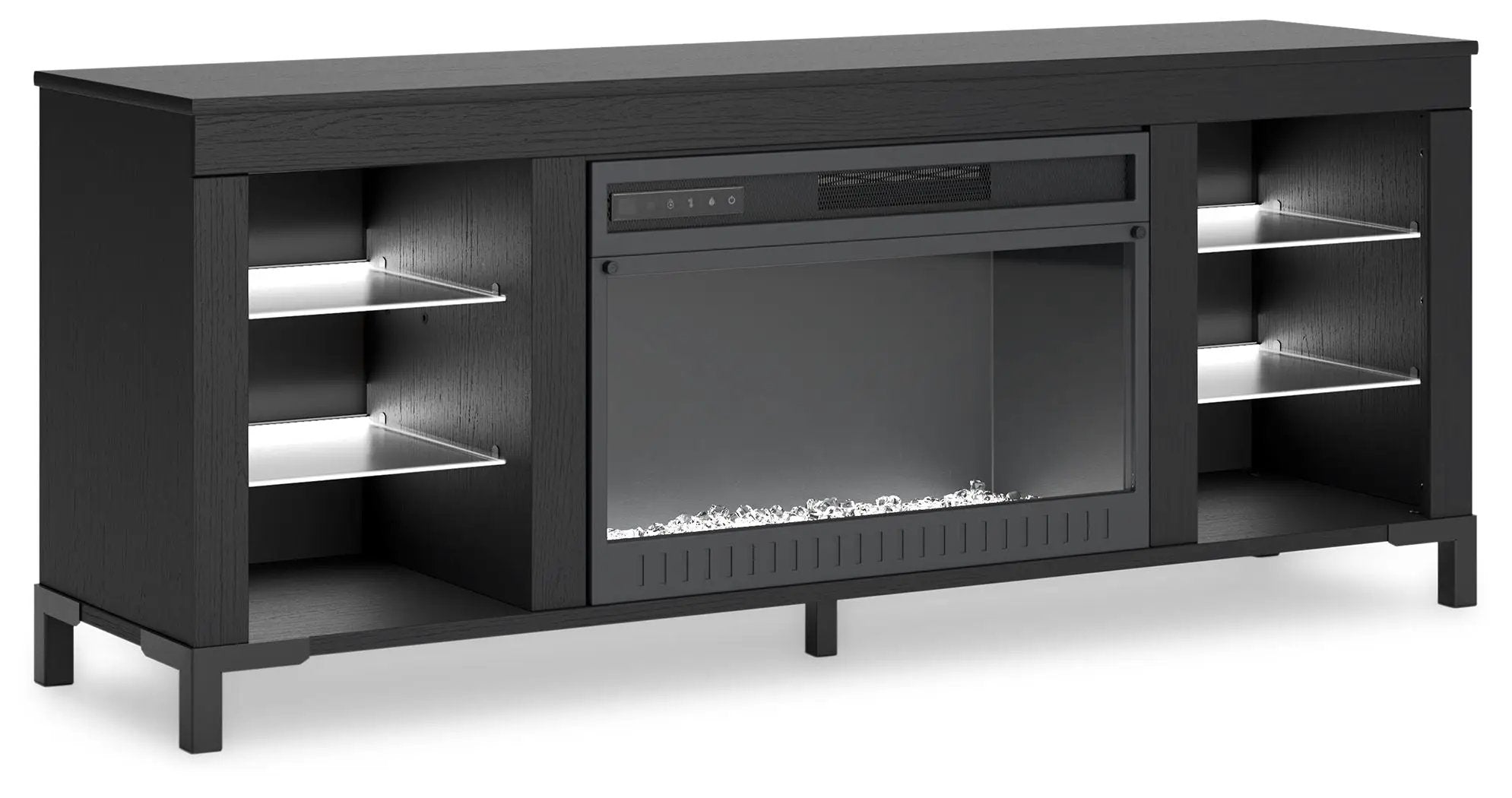 Cayberry - TV Stand With Fireplace - Black by Unique Piece Furniture