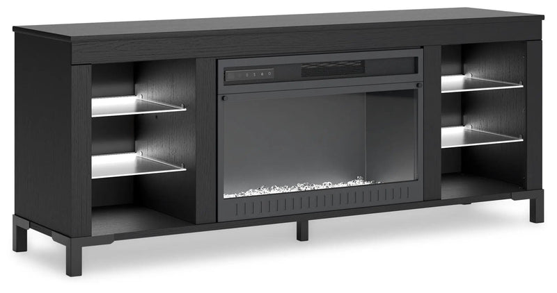 Cayberry - TV Stand With Fireplace - Black by Unique Piece Furniture