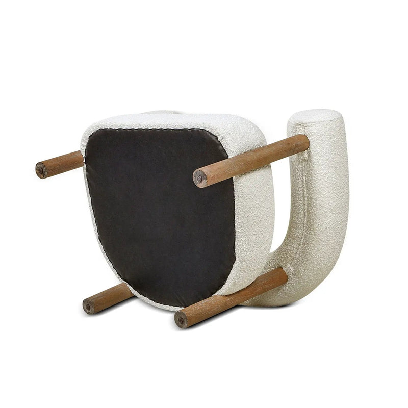 Fuji - Barrel Accent Arm Chair - Ivory White by Unique Piece Furniture