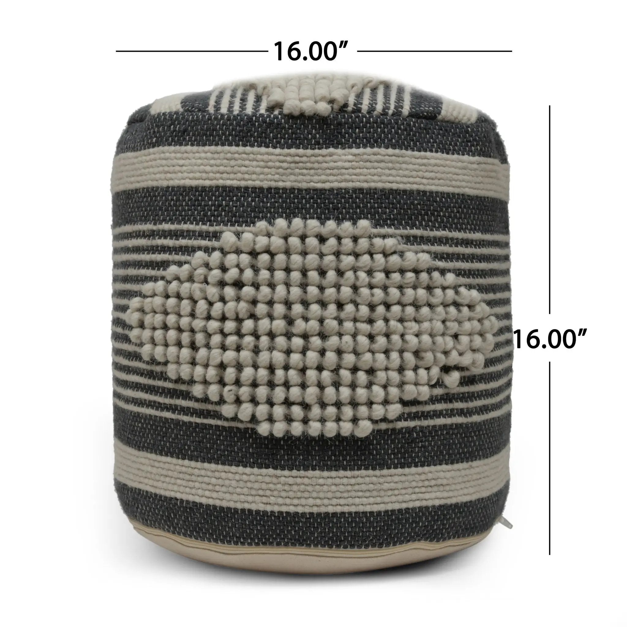 Diamond - Handcrafted Cylindrical Pouf by Unique Piece Furniture