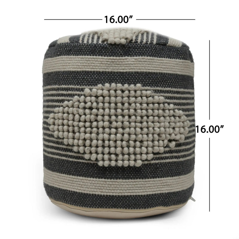 Diamond - Handcrafted Cylindrical Pouf by Unique Piece Furniture