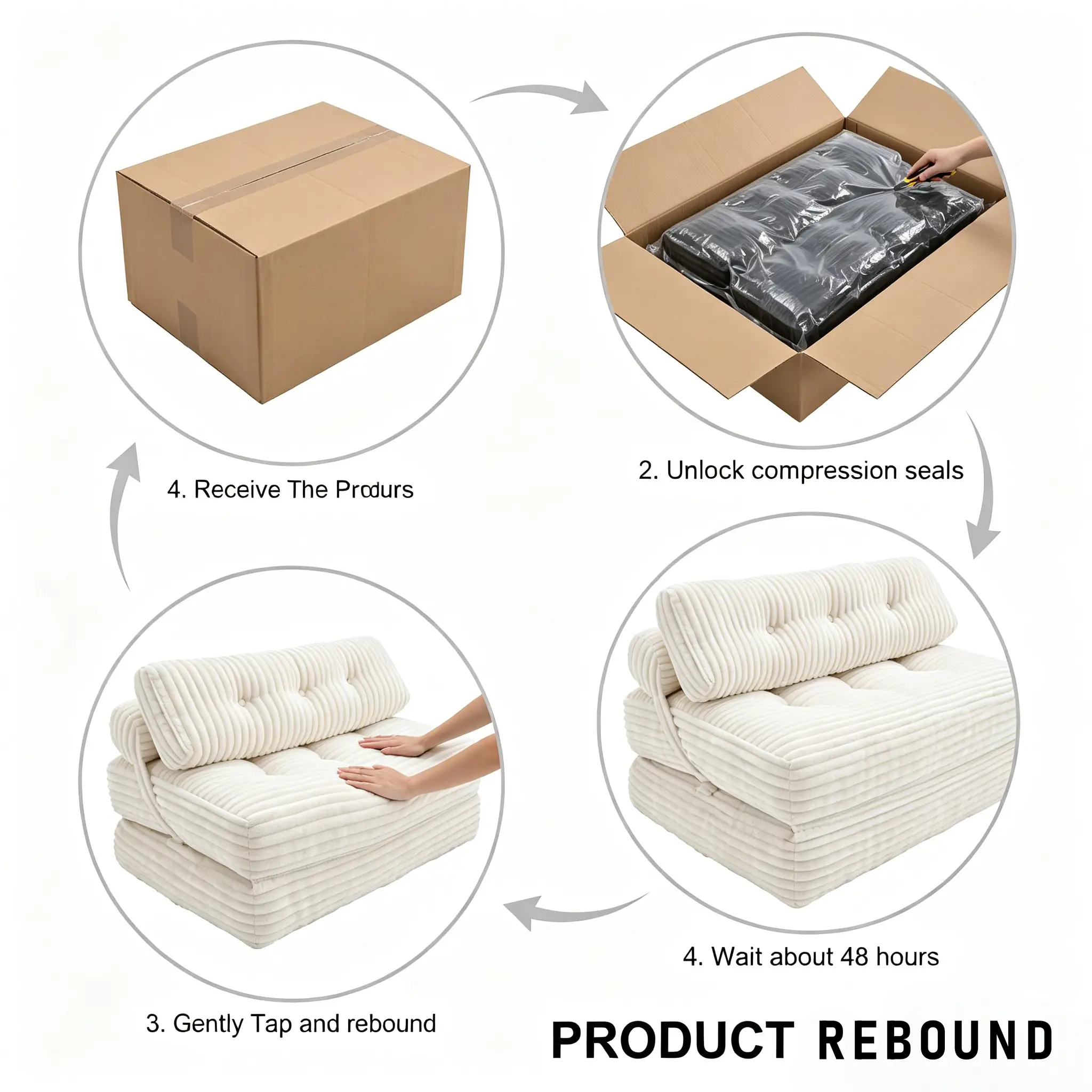Folding Sofa Bed: Convertible Chair for Living Room or Bedroom by HouseOfZazla