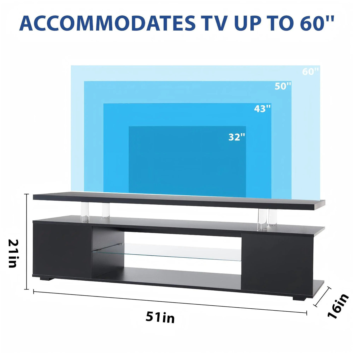 TV Stant With LED And Large Side Cabinet by Unique Piece Furniture