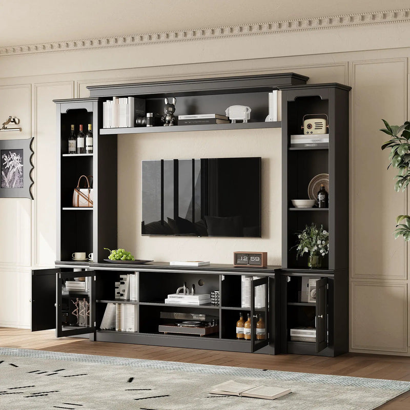 All-In-One TV Stand With Bookcase For TVs Up To 65" by Unique Piece Furniture