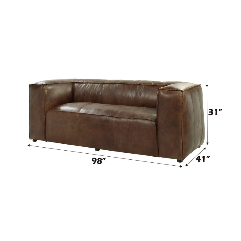 Brancaster - Sofa - Retro Brown Top Grain Leather by Unique Piece Furniture