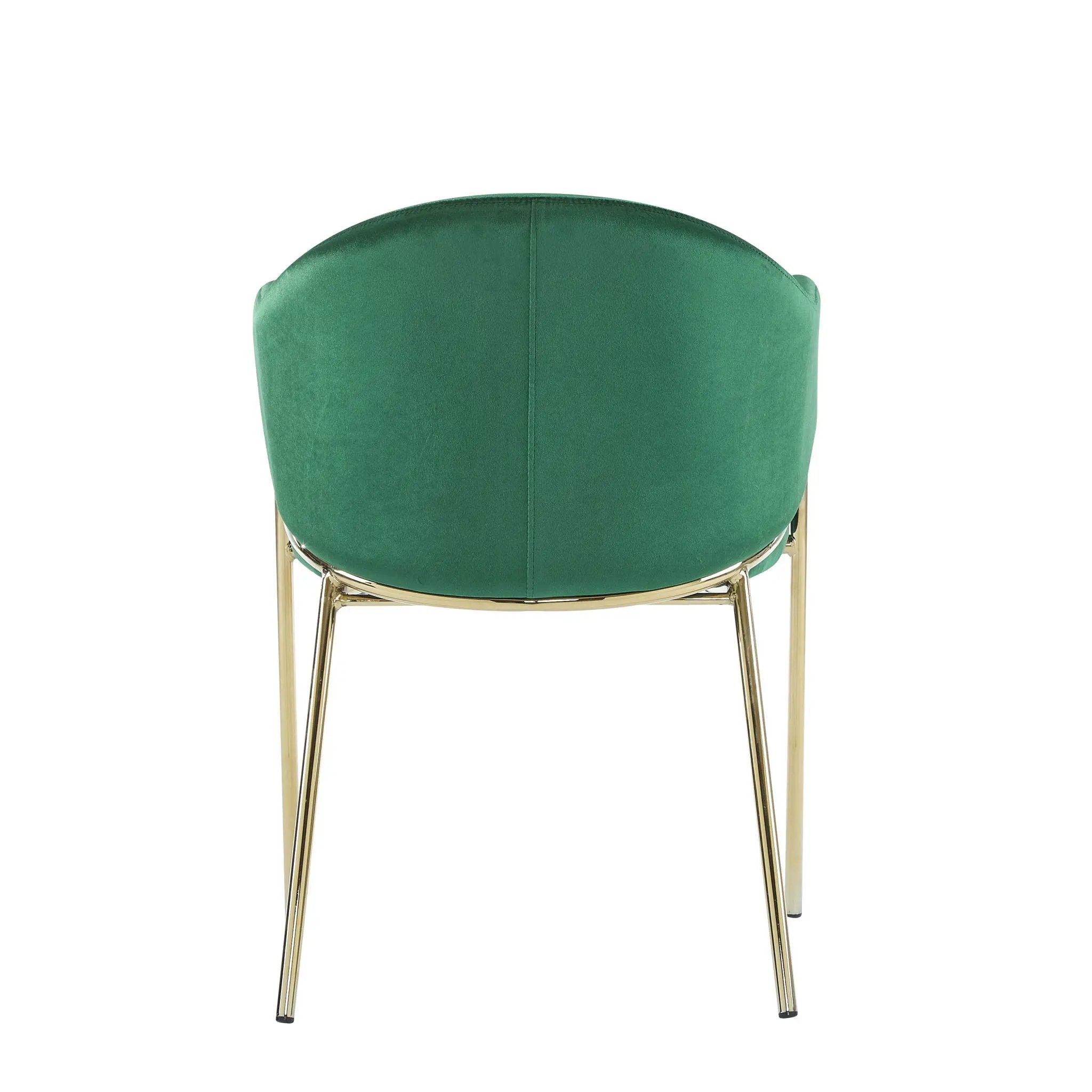 Modern Upholstered Dining Chair with Gold Metal Frame by HouseOfZazla