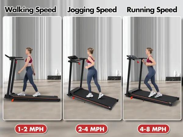 Portable Treadmill with 8% Incline and 265 lb Capacity by HouseOfZazla