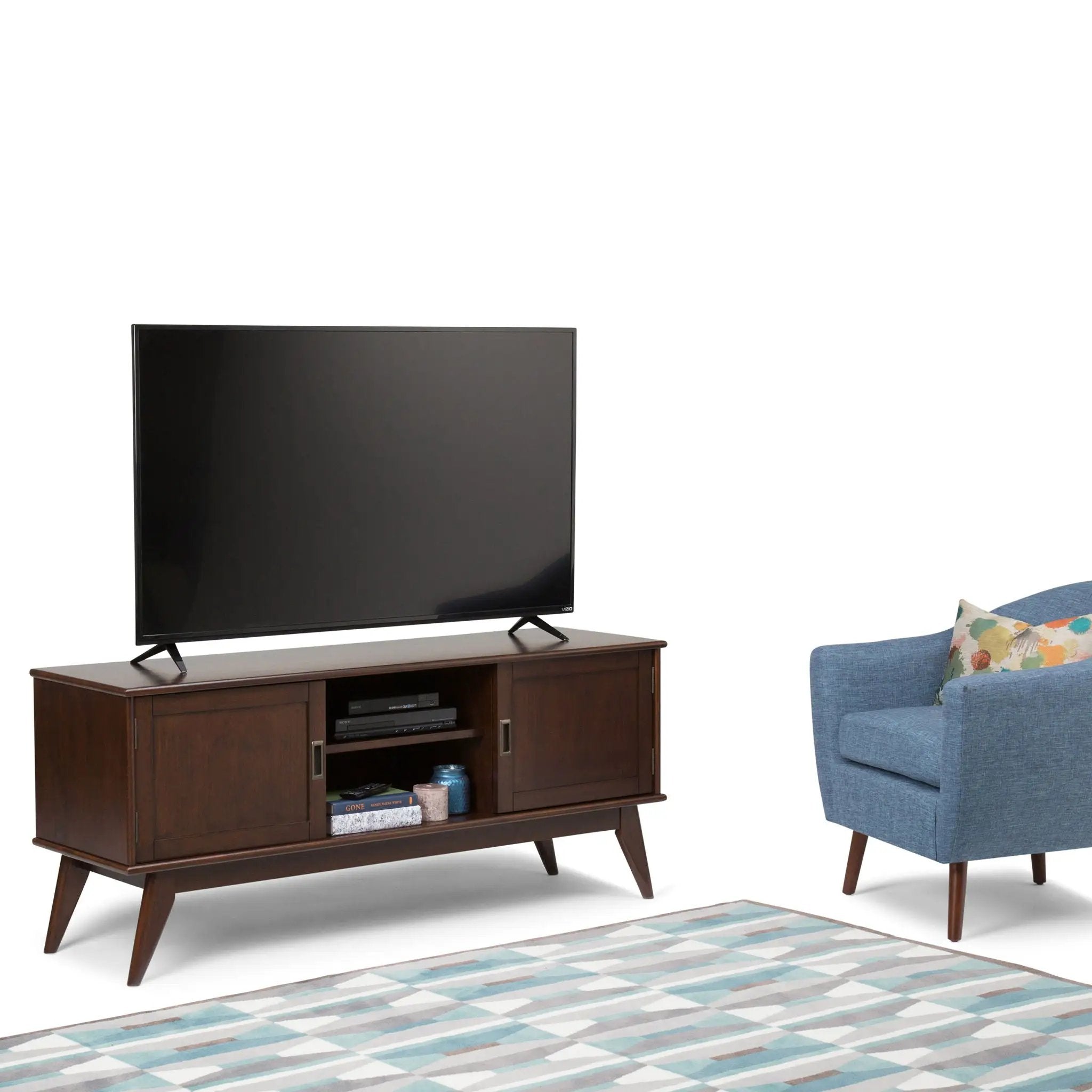 Draper - Handcrafted Mid Century Low TV Media Stand by HouseOfZazla