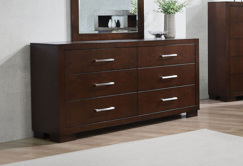 Jessica 6-drawer Dresser Cappuccino by Unique Piece Furniture