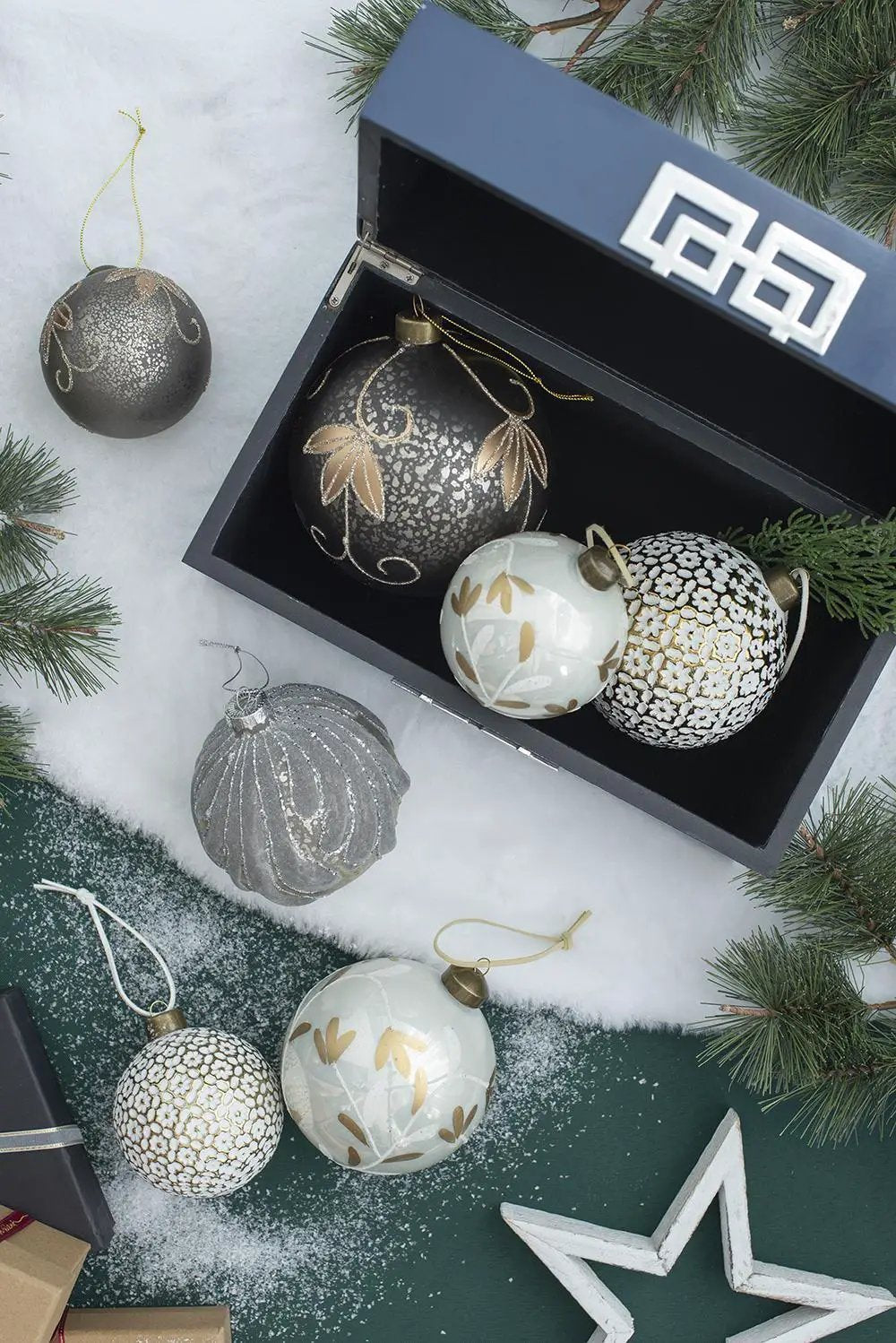 Christmas Ball Ornaments, Ball Christmas Tree Ornaments For Holiday Party Decorations by HouseOfZazla