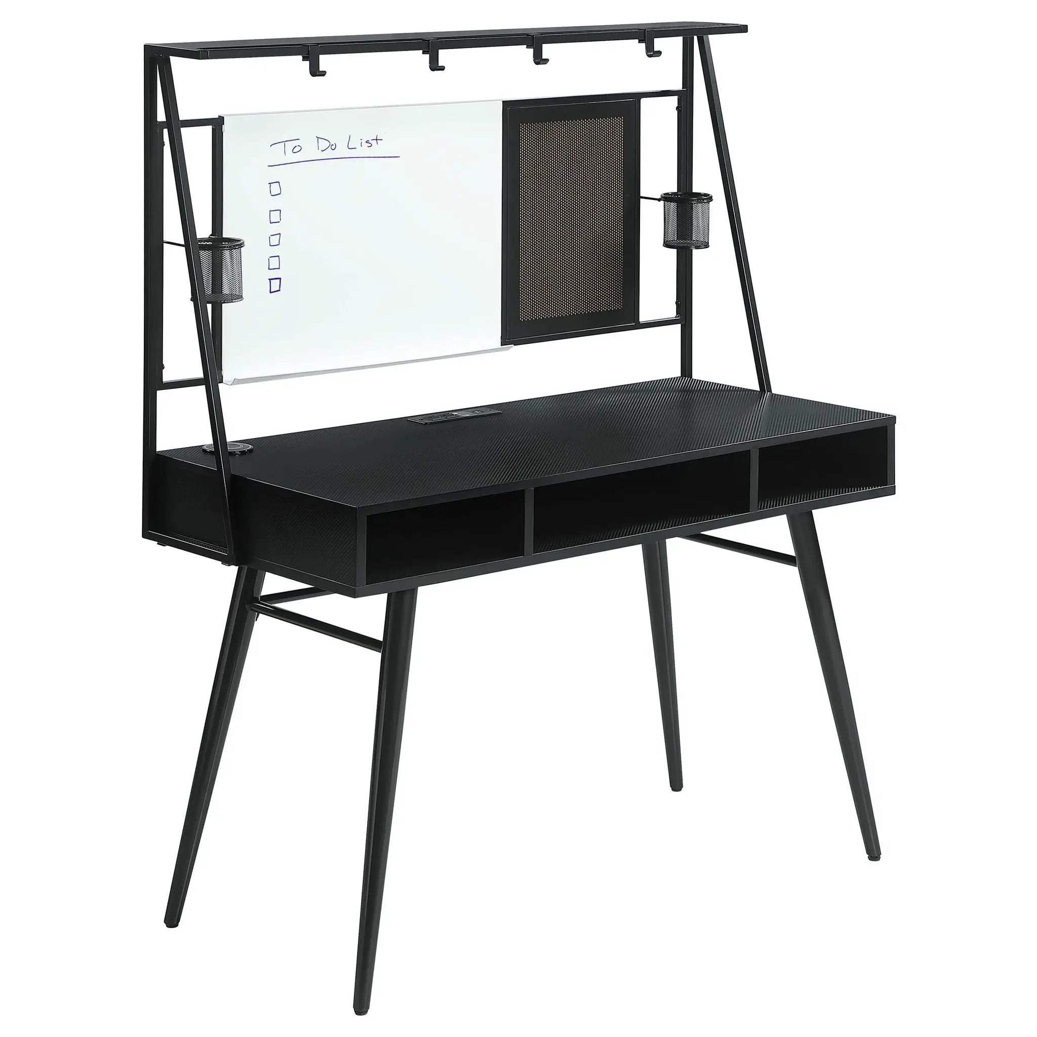 Jessie 47-inch Writing Desk with Whiteboard and USB Black by Unique Piece Furniture