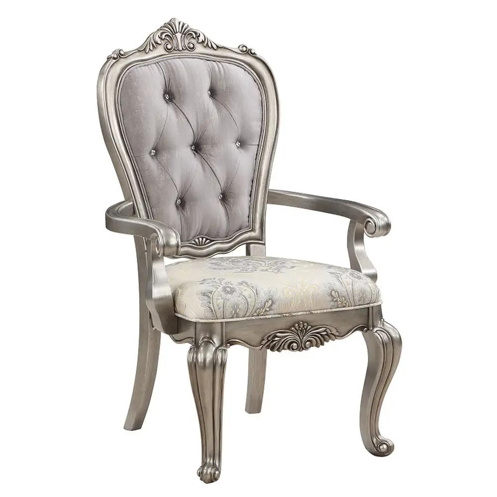 Ariadne - Arm Chair (Set of 2) - Velvet & Antique Platinum by Unique Piece Furniture