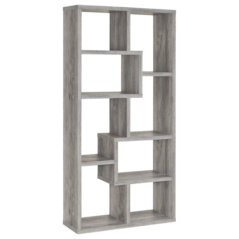 Theo 71-inch 6-shelf Bookshelf Grey Driftwood by Unique Piece Furniture