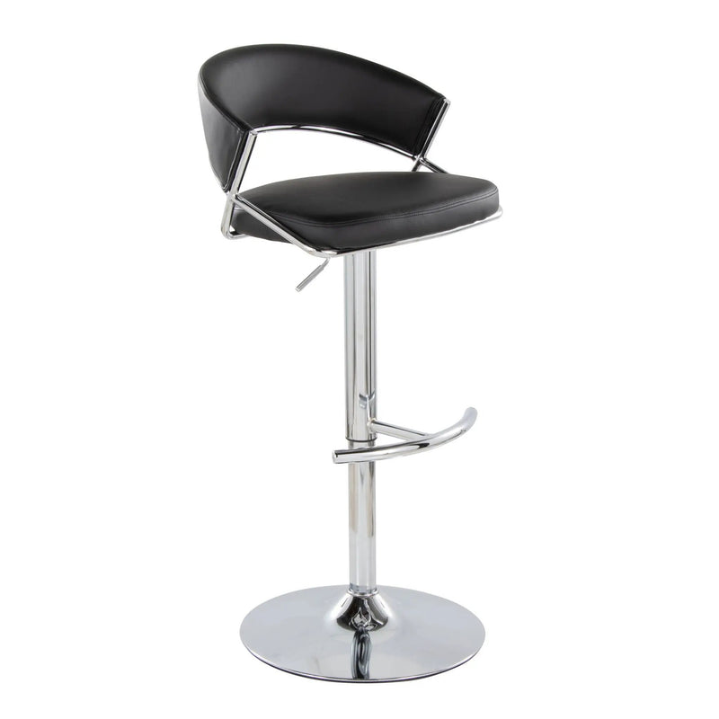 Jie - Contemporary Adjustable Barstool With Swivel & Rounded T Footrest (Set of 2) by Unique Piece Furniture