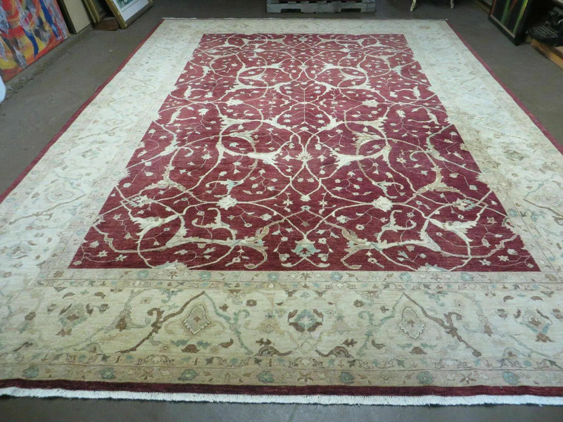 10' X 14' Vintage Handmade PESHAVAR CHOBI Pakistani Agra Wool Carpet Nice by Jewel Rugs
