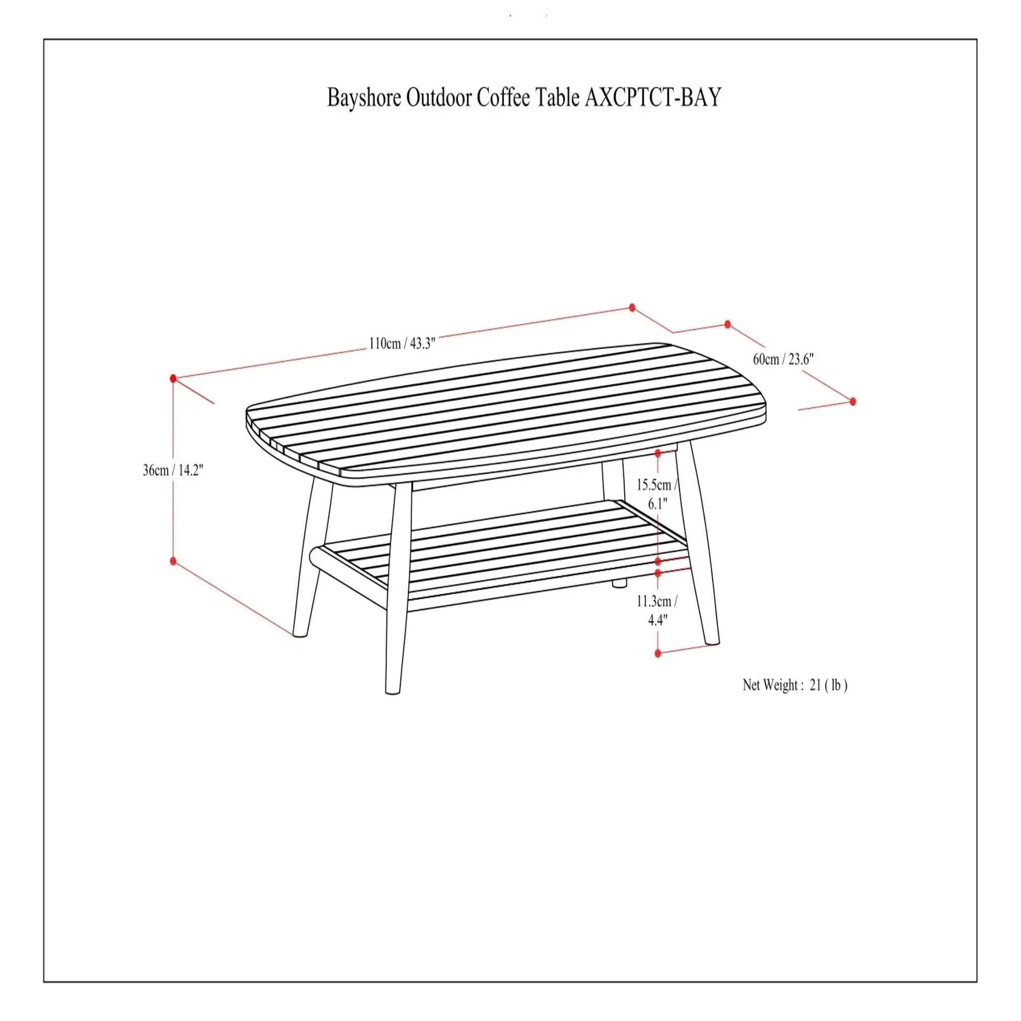 Bayshore - Outdoor Coffee Table - Light Teak by Unique Piece Furniture