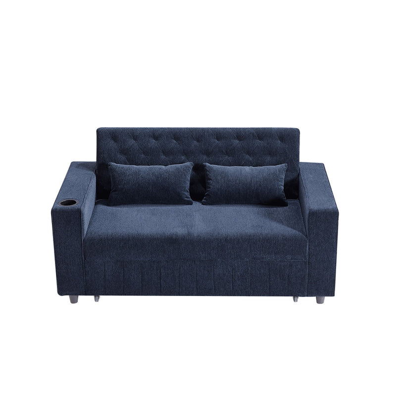 Pull-Out Sofa Bed Convertible Couch With Adjustable Backrest For Living Room by HouseOfZazla