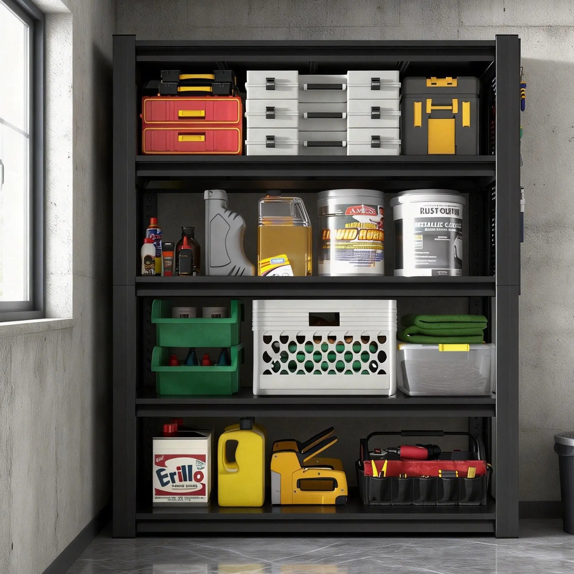 78"H 5-Tier Adjustable Heavy-Duty Storage Shelving Unit by HouseOfZazla