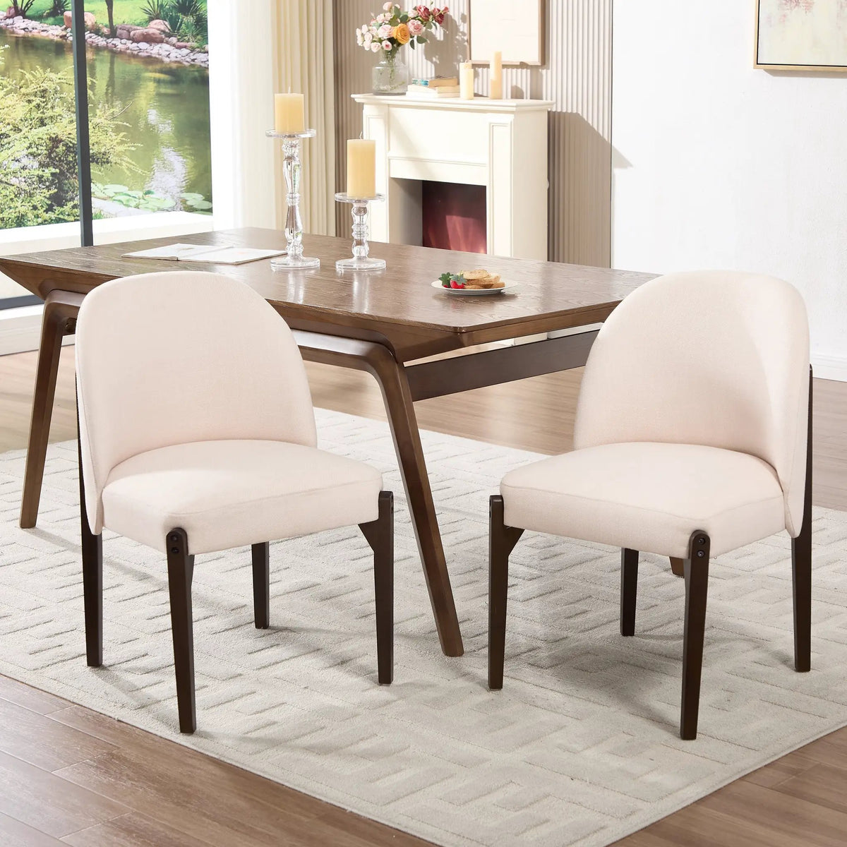 Wooden Dining Chairs Set of 2 by HouseOfZazla