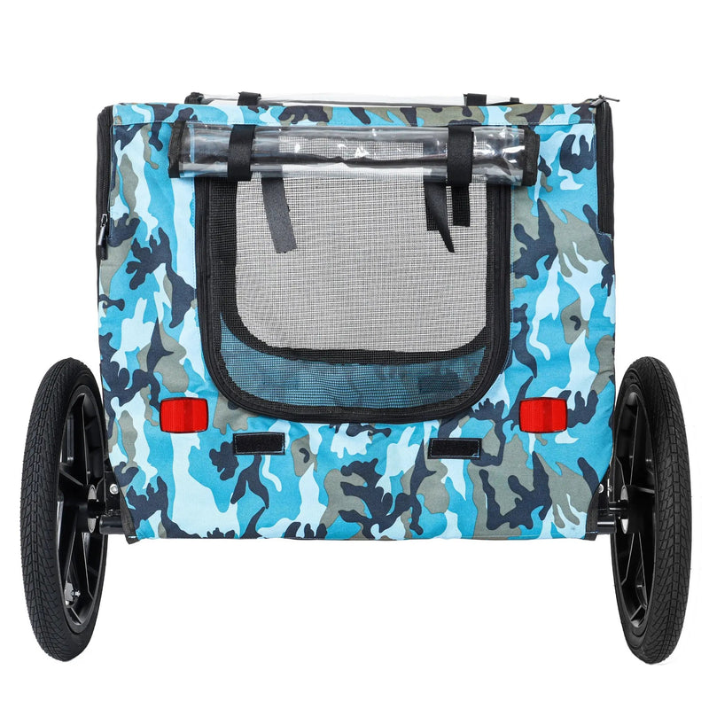 Outdoor Heavy Duty Collapsible Pet Bike Trailer with 16-Inch Wheels by HouseOfZazla