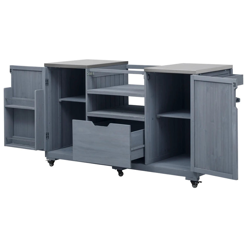 K&K 66.5" Outdoor Kitchen Island for Big Green Egg Grills by HouseOfZazla