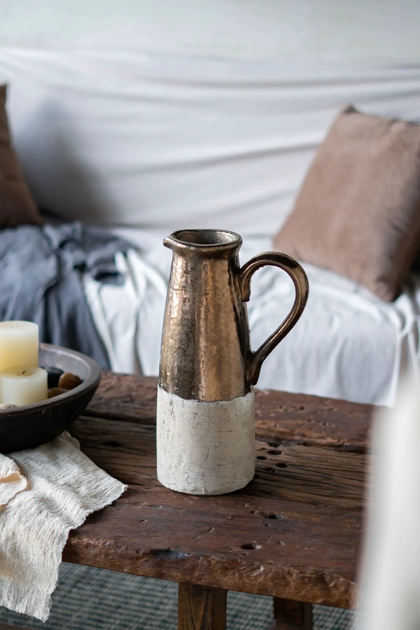 Candia - Terracotta Pitcher by HouseOfZazla
